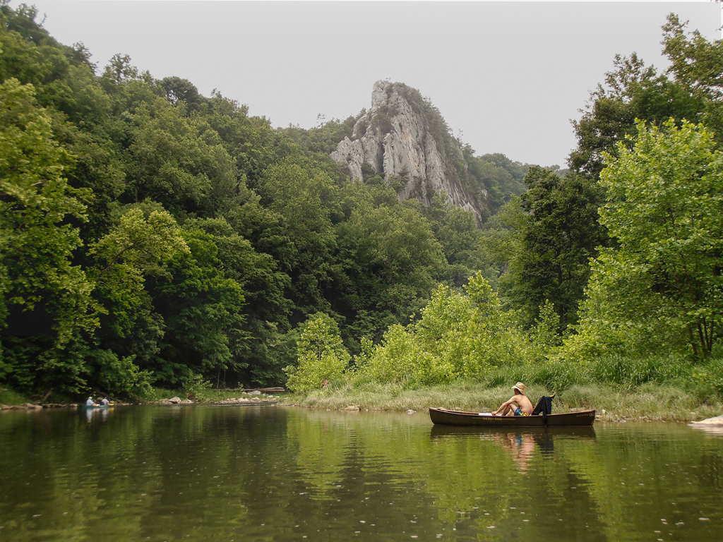 Caudy's Castle while canoeing,  Cacapon River, Hampshire County, WV